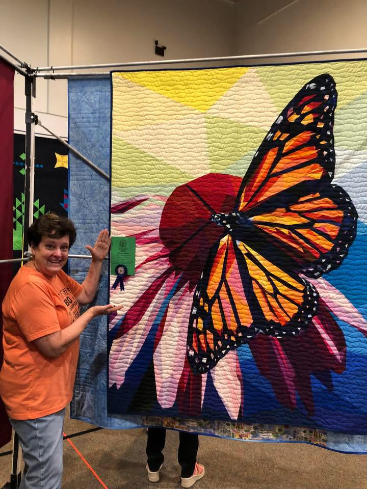 Monarch butterfly foundation paper piecing quilt