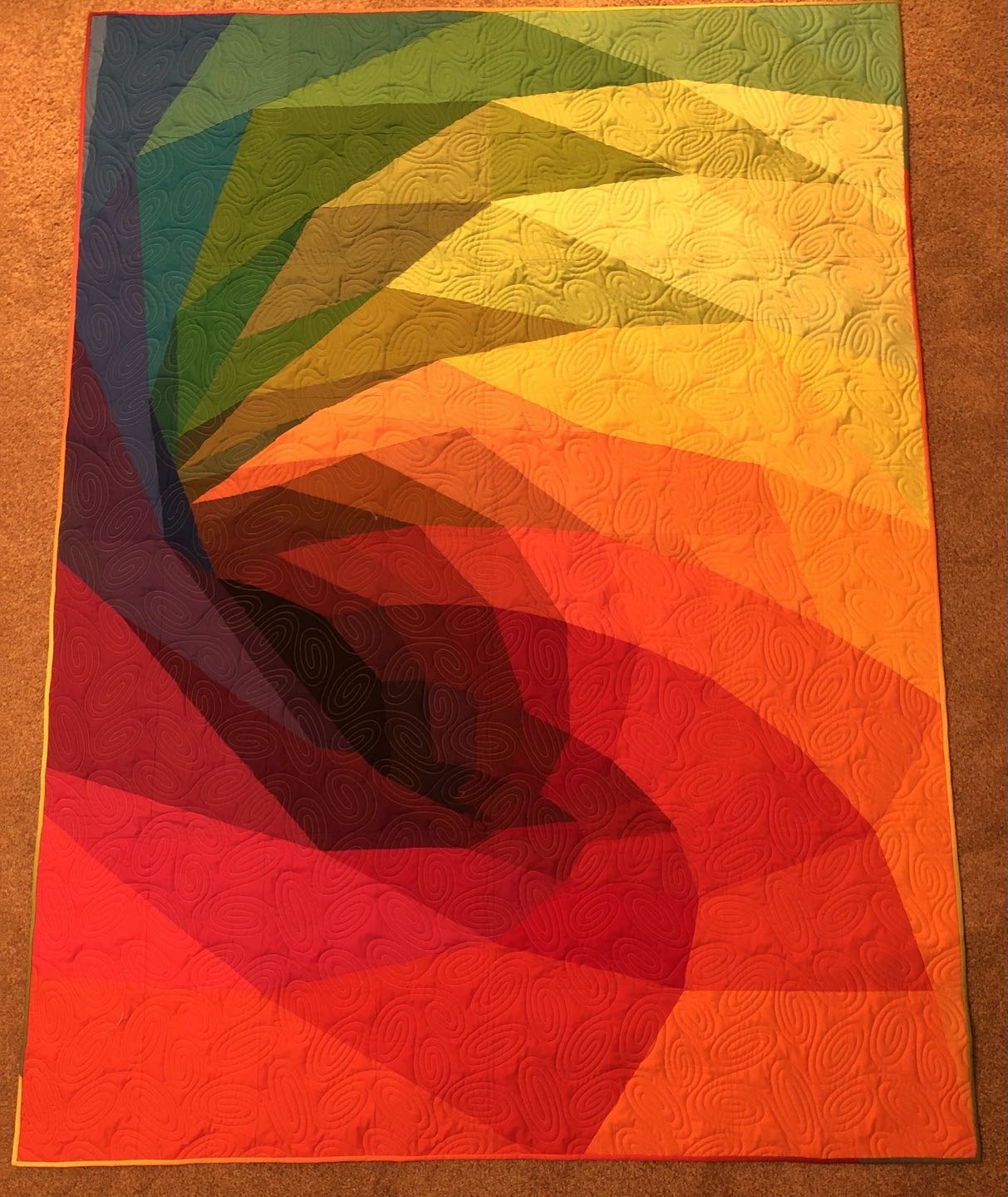 Colorful geometric Legit Kits quilt