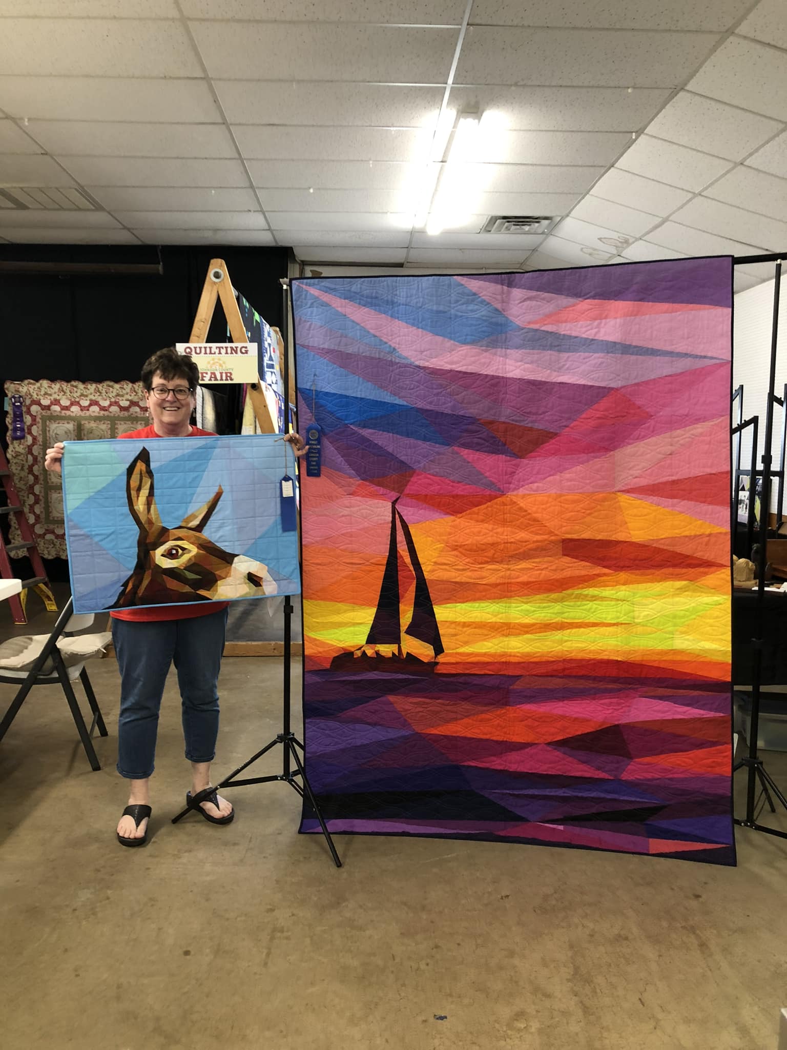 Donkey portrait Legit Kits quilt